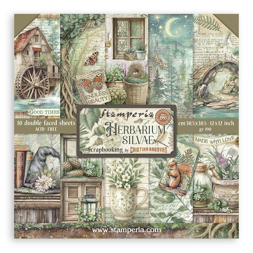 Stamperia Pad, Die Cuts And Ephemera-Herbarium Silvae - 5A003GG8-1HBHH