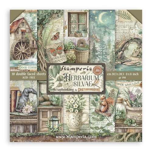 Stamperia Pad And Ephemera-Herbarium Silvae - 5A003GGG-1HBHK Stamperia Pad And Ephemera-Herbarium Silvae - 5A003GGG-1HBHK