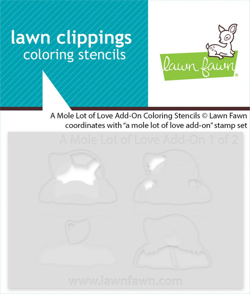 Lawn Clippings Coloring Stencils-A Mole Lot of Love Add-On - 5A003GSD-1HBVD - 783385670166