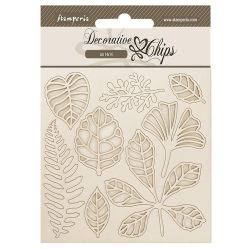 Stamperia Decorative Chips 5.5"X5.5"-Herbarium Silvae Leaves - 5A003GGK-1HBJ2 - 5993110049036
