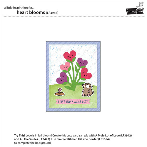 Lawn Cuts Custom Craft Die-Heart Blooms - 5A003GRZ-1HBVK