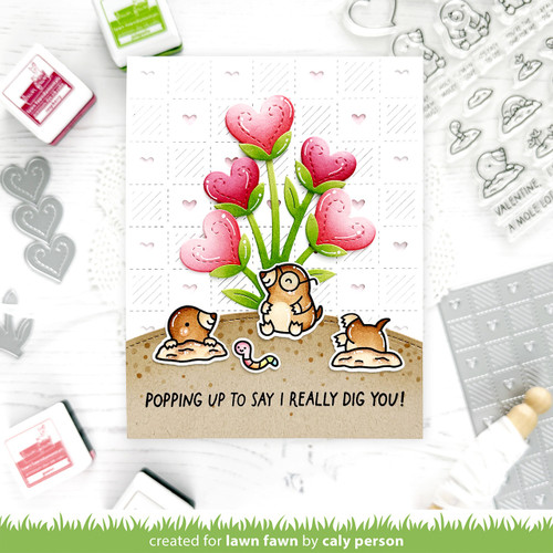 Lawn Cuts Custom Craft Die-Heart Blooms - 5A003GRZ-1HBVK