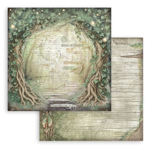 Stamperia Double-Sided Paper Pad 8"X8" 10/Pkg-Herbarium Silvae - 5A003GGV-1HBJ7