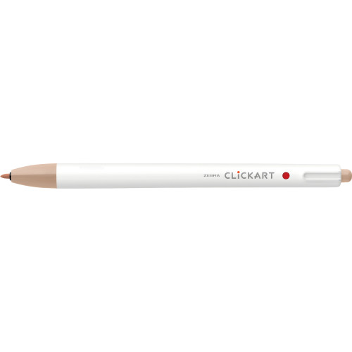 Zebra ClickArt Retractable Felt Tip Marker 0.6mm-Cocoa Brown - 5A003GCZ-1HBBY - 045888693104