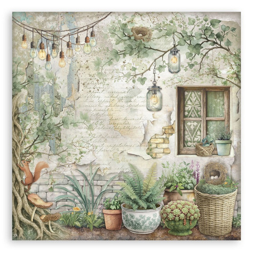 Stamperia Single-Sided Paper Pad 8"X8" 22/Pkg-Herbarium Silvae - 5A003GFT-1HBHM