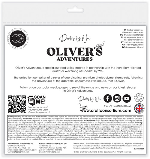 Craft Consortium Photopolymer Stamp set-Daisy, Oliver's Adventures - 5A003G6N-1HB30 Craft Consortium Photopolymer Stamp set-Daisy, Oliver's Adventures - 5A003G6N-1HB30