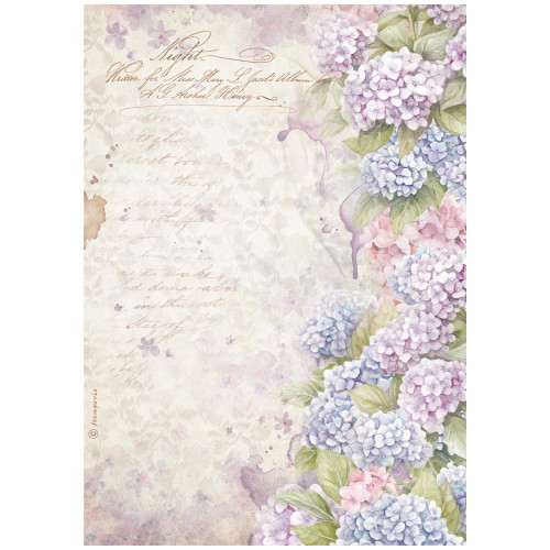 Stamperia Rice Paper Sheet A4-Quiet Days Hydrangea - 5A003FYV-1H9T0 - 5993110048312