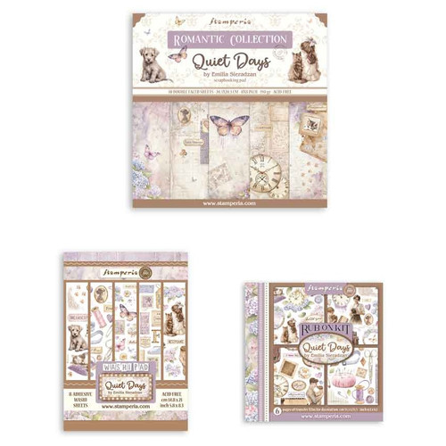 Stamperia Pad, Rub on, Washi pad-Quiet Days - 5A003FZG-1H9T5