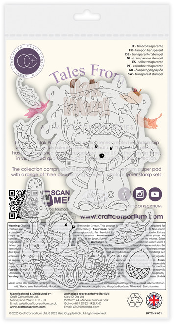 Craft Consortium Photopolymer Stamp set-Falling Leaves, Tales From Oak Wood - 5A003G6T-1HB2W