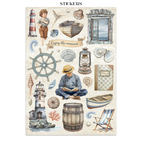 Stamperia Junk Journal Stickers, Cut-outs And Backgrounds-Silent Sea - 5A003FYL-1H9T7 Stamperia Junk Journal Stickers, Cut-outs And Backgrounds-Silent Sea - 5A003FYL-1H9T7