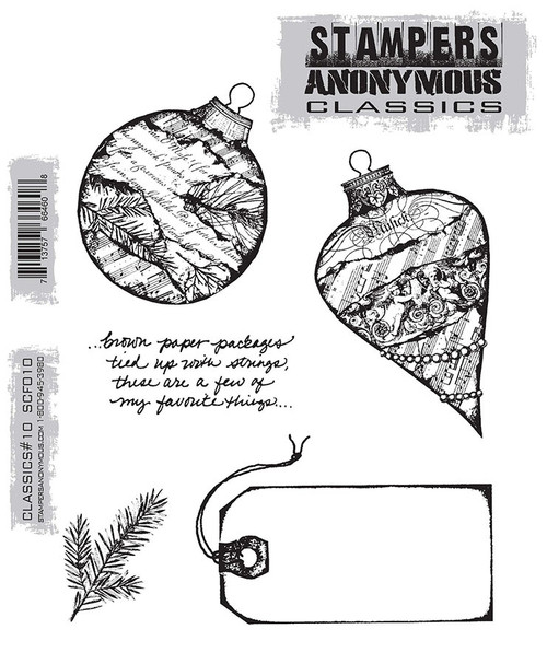 Tim Holtz Cling Stamps 7"X8.5"-Classic #10 - CMS-1H9VY - 713757664608