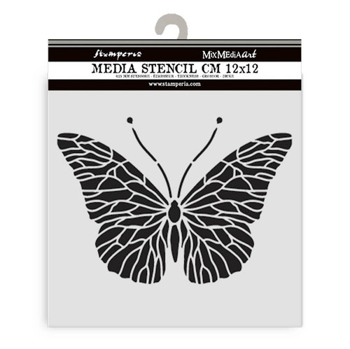 Stamperia Stencil 4.72"X4.72"-Quiet Days Butterfly - 5A003FY8-1H9V7 - 5993110048398