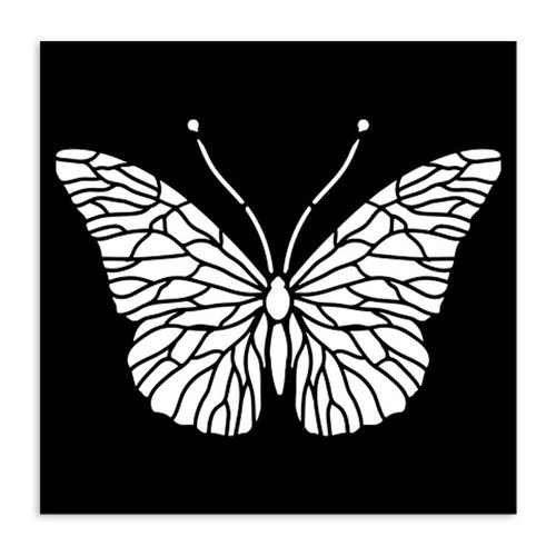 Stamperia Stencil 4.72"X4.72"-Quiet Days Butterfly - 5A003FY8-1H9V7