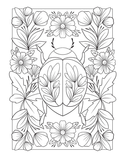 Creative Haven: Boho Bugs Coloring Book-Soft Cover - 5A003DB3-1H9K2