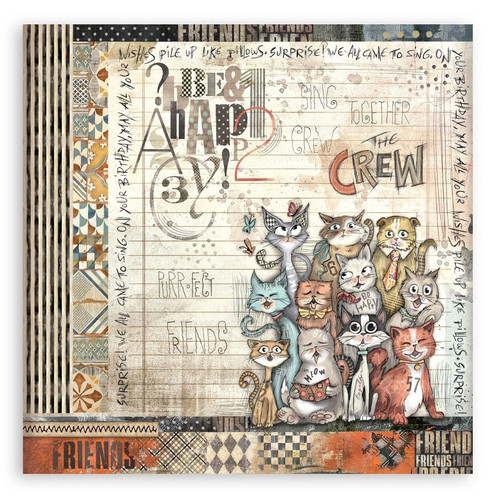 Stamperia Single-Sided Paper Pad 12"X12" 22/Pkg-Furry Friends - 5A003CW3-1H939