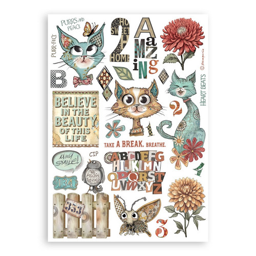 Stamperia A5 Washi Pad 8/Pkg-Furry Friends - 5A003CWJ-1H945