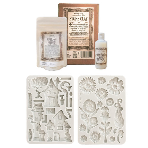 Stamperia Furry Friends Silicon Moulds and Soft Clay -House And Flowers - 5A003CVZ-1H93B