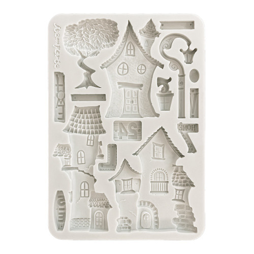 Stamperia Furry Friends Silicon Moulds and Soft Clay -House And Flowers - 5A003CVZ-1H93B
