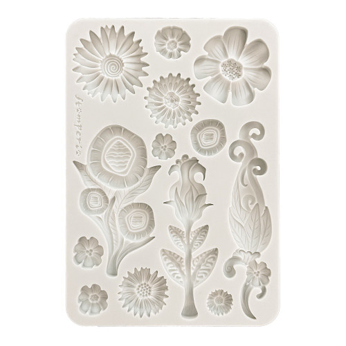Stamperia Furry Friends Silicon Moulds and Soft Clay -House And Flowers - 5A003CVZ-1H93B