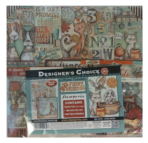 Stamperia Furry Friends Bundle-Classic Pad - 5A003CX1-1H94P - 5993110049074