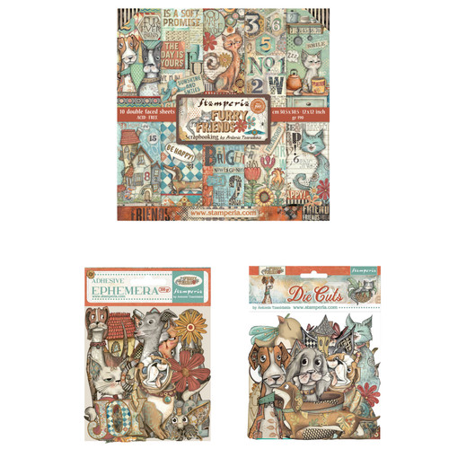 Stamperia Furry Friends Bundle-Classic Pad - 5A003CX1-1H94P