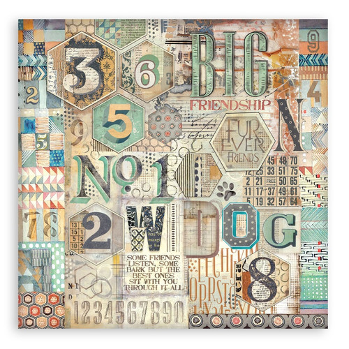 Stamperia Single-Sided Paper Pad 8"X8" 22/Pkg-Furry Friends - 5A003CWQ-1H94H