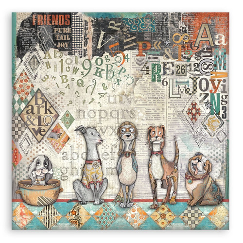 Stamperia Single-Sided Paper Pad 8"X8" 22/Pkg-Furry Friends - 5A003CWQ-1H94H