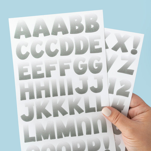 Sticko Alphabet Stickers-Midnight Glitter Ombr - 5A002QSC-1GS1S