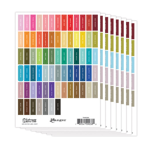 Tim Holtz Distress Mini Ink Pad Label Sheets-White - 5A00338Y-1H4ZZ