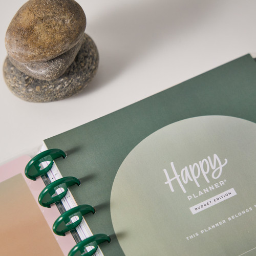 Happy Planner 12-Month Undated Classic Disc Bound Planner-Glowing Goals - 5A003GVR-1HBY3