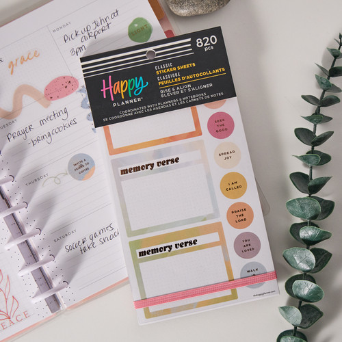 Happy Planner Classic Sticker Value Pack 30/Pkg-Rise & Align - 5A003GV5-1HBY4