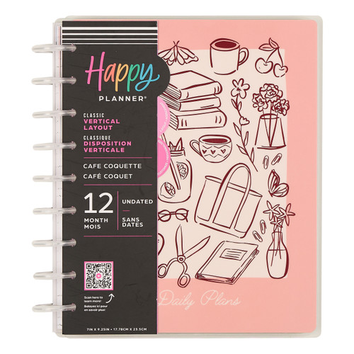 Happy Planner 12-Month Undated Classic Disc Bound Planner-Caf? Coquette - 5A003GVB-1HBXL - 673807642195