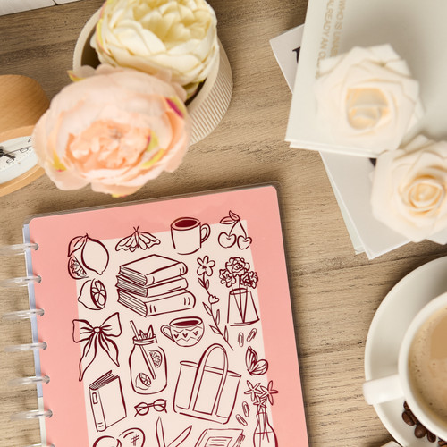 Happy Planner 12-Month Undated Classic Disc Bound Planner-Caf? Coquette - 5A003GVB-1HBXL