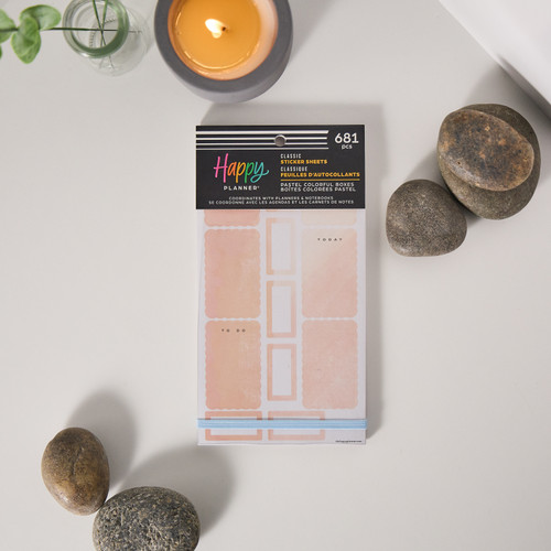 Happy Planner Classic Sticker Value Pack 30/Pkg-Pastel Colorful Boxes - 5A003GVD-1HBXT
