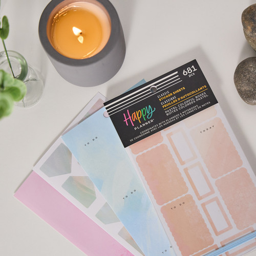 Happy Planner Classic Sticker Value Pack 30/Pkg-Pastel Colorful Boxes - 5A003GVD-1HBXT