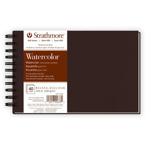 Strathmore 400 Series Watercolor Paper Art Book 8.5"X5.5"-20 Sheets - 5A003G7R-1HB48 - 012017046780