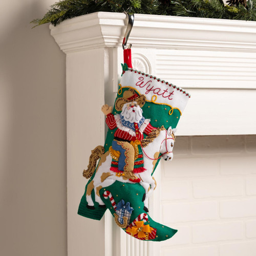 Bucilla Felt Stocking Applique Kit 18" Long-Holiday Howdy - 5A003G3C-1H9XZ