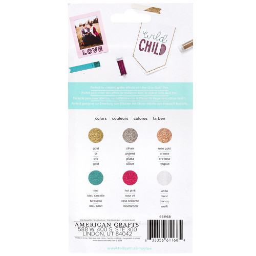 We R Glue Quill Glitter 6/Pkg-Assorted Colors - WR661168