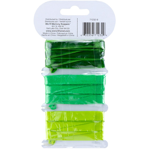 3 Pack - We R Sew Ribbon .375"X6yds-Green - SRR-71232
