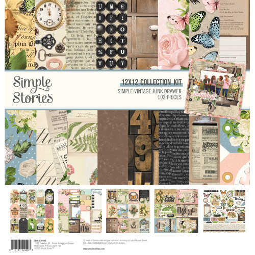 Simple Stories Double-Sided Cardstock Collection 12"x12"-Simple Vintage Junk Drawer - 5A003CV2-1H8ZQ - 810191522003 Simple Stories Double-Sided Cardstock Collection 12"x12"-Simple Vintage Junk Drawer - 5A003CV2-1H8ZQ - 810191522003