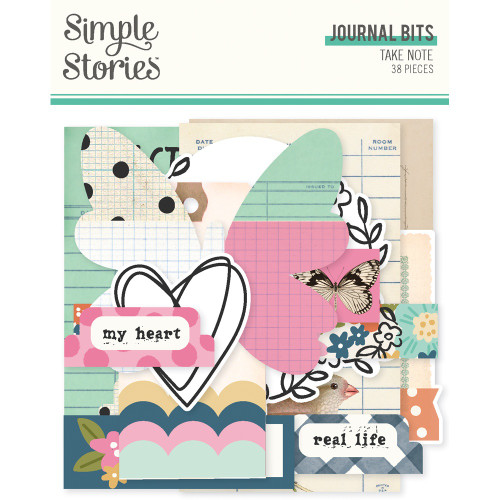 3 Pack - Simple Stories Journal Bits & Pieces Die Cuts 38/pkg-Take Note - 5A003CP5-1H8Z3 - 810191521914