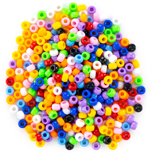 3 Pack - CousinDIY Pony Beads 6mmx9mm 750/Pkg -Multicolor - 5A0035JP-1H6TN