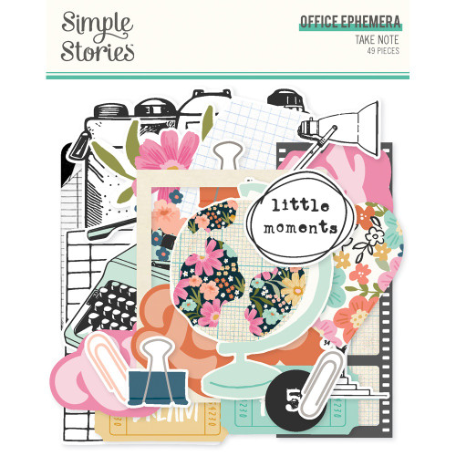 Simple Stories Office Ephemera Die Cuts 49/Pkg-Take Note - 5A003CNR-1H8Z4 - 810191521938