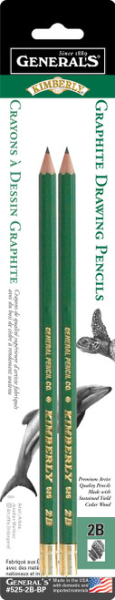 6 Pack - Kimberly Graphite Drawing Pencils 2/Pkg-2B, Blistercarded - 525-2B - 044974205252