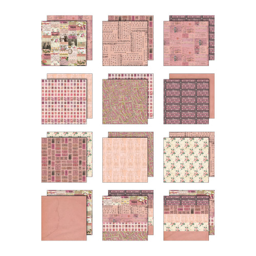 2 Pack - Idea-ology Double- Sided Cardstock 12"X12" 12/Pkg-Palette Collection: Pink - 5A003J47-1HDBV