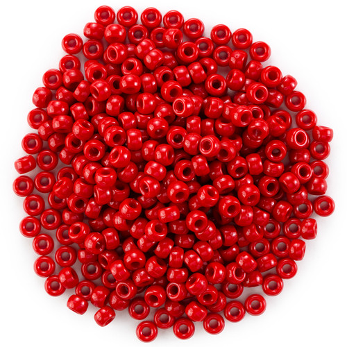 CousinDIY Pony Beads 6mmx9mm 750/Pkg -Red - 5A0035K4-1H6V4