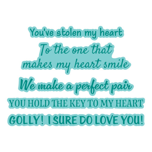 Spellbinders BetterPress Plate & Die Set-Love Sentiments - 5A003J7W-1HDGJ