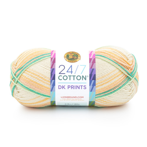 Lion Brand 24/7 Cotton DK Yarn-Spring - 769-1HDNG - 023032127347