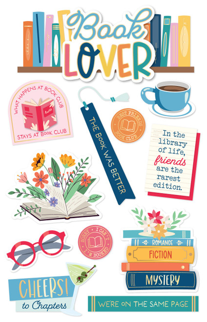 Paper House 3D Stickers 4.5"X7.5"-Book Lover - 5A003JFB-1HDSZ - 767636852754 Paper House 3D Stickers 4.5"X7.5"-Book Lover - 5A003JFB-1HDSZ - 767636852754