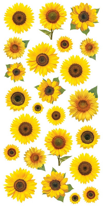 Paper House Decorative Stickers-Sunflowers - 5A003JJM-1HDQQ - 767636852495